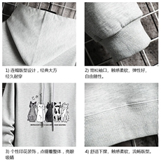 WY2100-P40纯棉连帽卫衣男大码运动帽衫宽松薄外套网格挂拍，男装卫衣，电商A040A