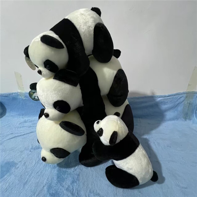 趴熊猫，熠阳毛绒玩具