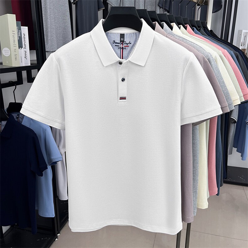 夏季纯棉短袖刺绣翻领POLO衫男T恤潮流品质上衣体恤男装,男装Polo衫,钱塘6003（原4033）