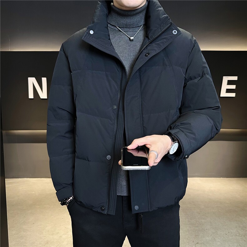 标50绒立领男士羽绒服冬季2025新款纯色外套A313-3305-P205,男装羽绒服,电商A313