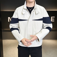 复古撞色拼接立领冲锋衣外套男开衫外套夹克棒球服JK01575-P73，男装夹克，星座308B-2