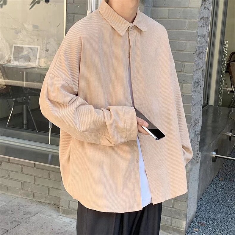 长袖衬衫男纯色灯芯绒衬衫外套C79P33，男装衬衫，星座1116-2