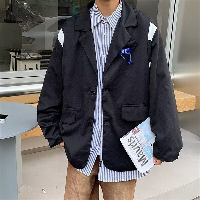 D652-P58设计感小众西装外套潮牌宽松冷淡风西服高级感炸街上衣图片