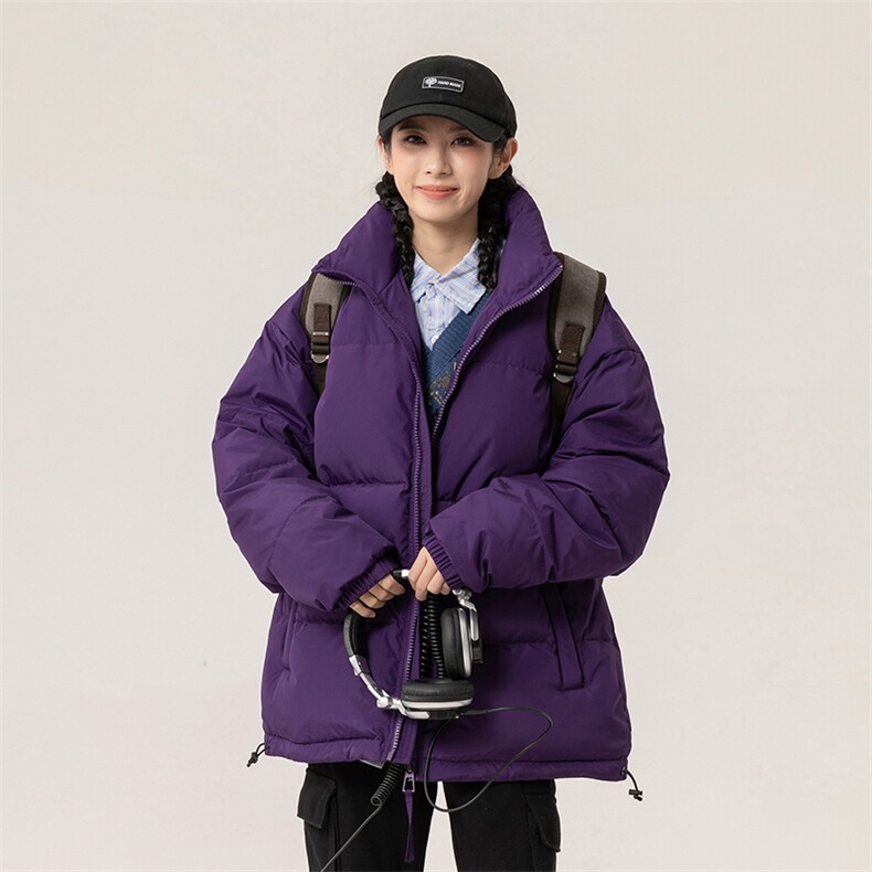新标白鸭绒简约休闲立领外套纯色潮流加厚羽绒服ESY0215-P150,男装羽绒服,电商B306