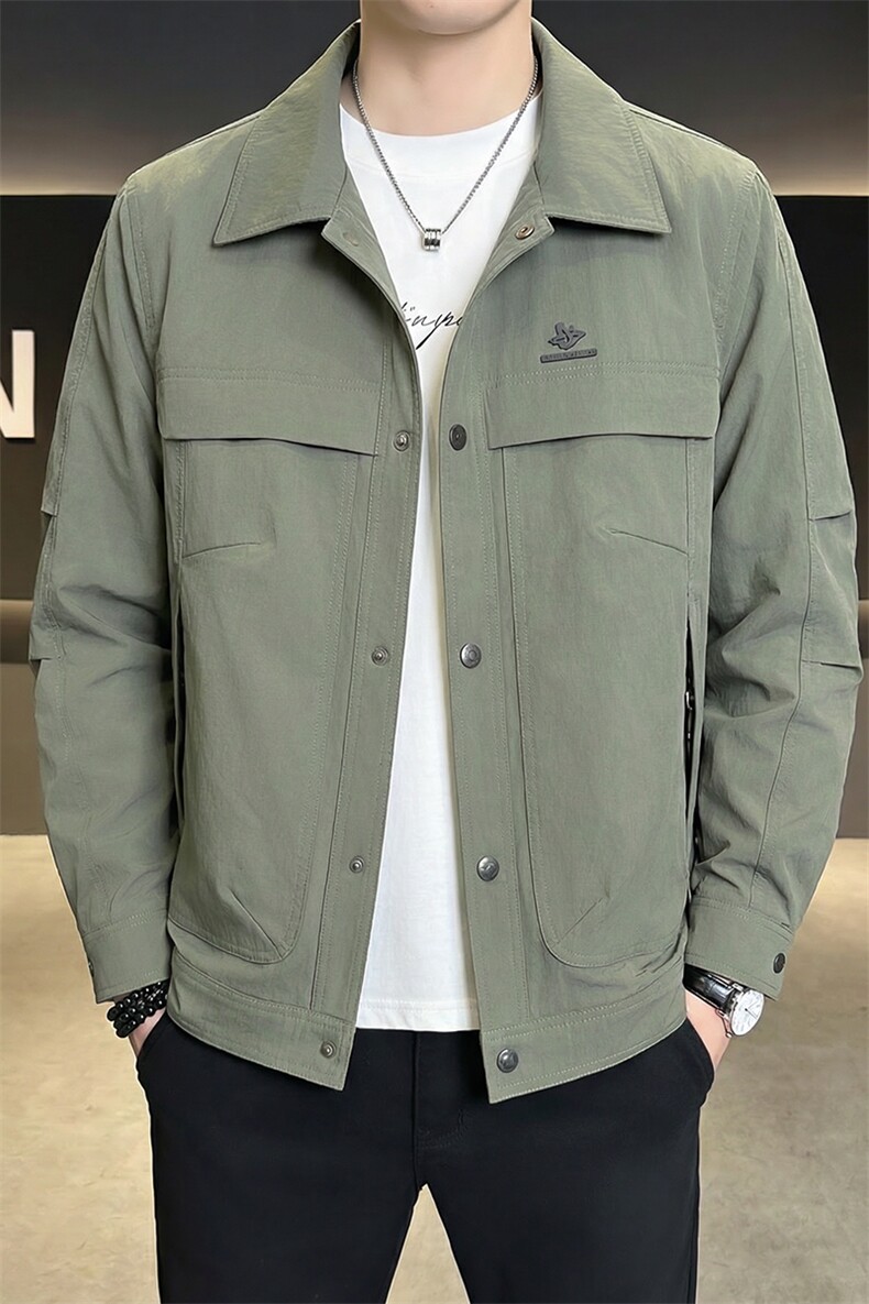 春季新款男式翻领夹克外套型男休闲百搭青年外套男S8616-P90,男装夹克,星座310B-3