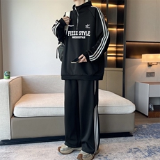 现货港风时尚俩件套2026春季新款男士休闲大码卫衣卫裤TZ596，男装休闲裤，星座1816-3（原1210-3）