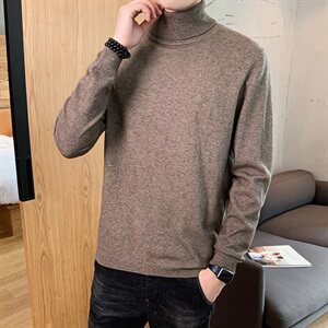 2021秋冬季新款高领毛衣男士韩版潮牌针织毛线打底衫外套DF65T