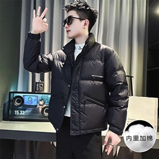 冬季潮牌羽棉服男休闲痞帅立领加厚短款上衣2025新款男士冬装，男装棉衣，星座218-1（原230）