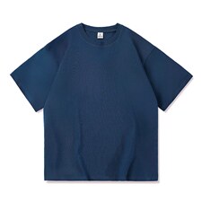 白底带影2022色夏季流行宽松大码情侣纯色短袖T恤A158-DXT01，男装T恤，电商A158