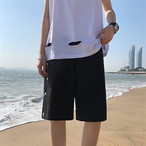 2021夏季主推港风休闲短裤男五分短裤海边外景图DS-C407-DK02-P30图片