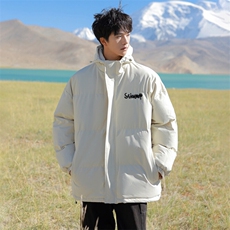 现货抖音得物可供视频三防加厚羽绒连帽棉衣外套面包棉服85535，男装棉衣，电商A486