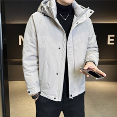 标50绒男士羽绒服冬季2025新款连帽工装外套A313-9912-P215，男装羽绒服，电商A313