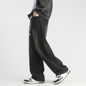 秋冬季美式高街牛仔裤男 潮牌日系宽松休闲裤G908/P55控78图片