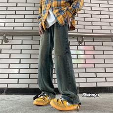 XZ616秋季新款重磅复古设计感牛仔裤休闲长裤TY960P55控68，男装牛仔裤，星座512A（原616）