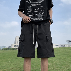 工装短裤男夏季美式宽松复古五分裤子外穿运动中裤 D276图片