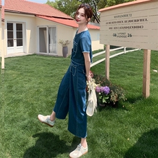 休闲时尚毛边牛仔套装女2025年夏季新款宽松气质减龄阔腿裤两件套,女装套装/套裙,浙宝二楼003号,浙宝-网红风 休闲时尚毛边牛仔套装女2025年夏季新款宽松气质减龄阔腿裤两件套,女装套装/套裙,浙宝二楼003号,浙宝-网红风