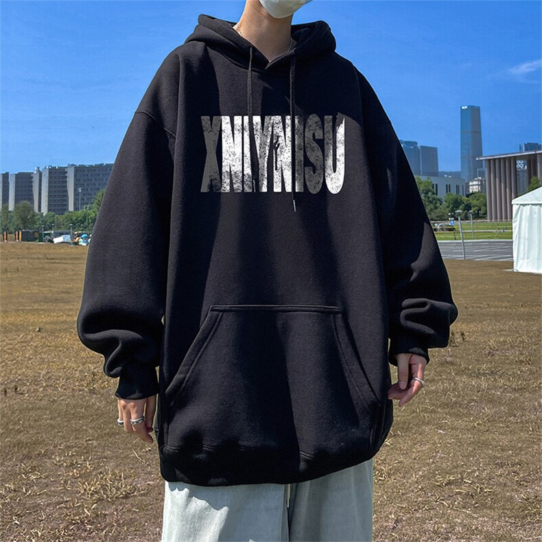 抖音得物供货可提供视频春装重磅美式宽松连帽卫衣DL2437,男装卫衣,电商A486-1