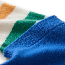 2025年新款百搭女士条纹长袖圆领羊绒衫，童装儿童羊绒衫，轩曦羊绒