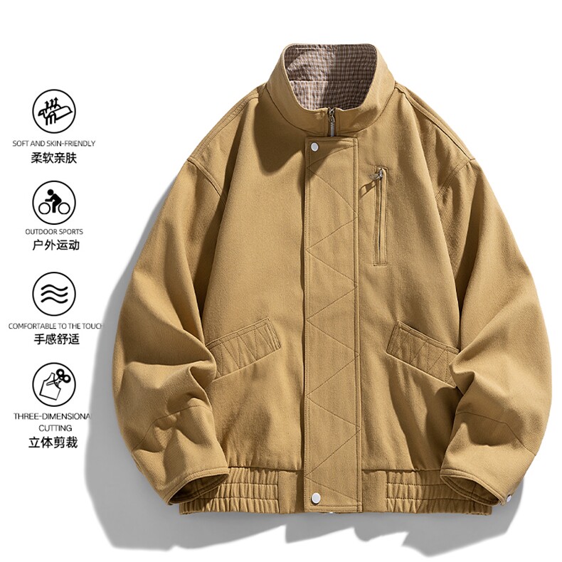 美式vintage豹纹衬衫夹克牛仔短袖外套设计感JK02528-P90,男装衬衫,星座308B-2