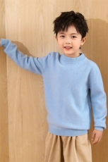 秋冬新款儿童羊毛衫男女童保暖半高领针织衫舒适柔软长袖毛衣，童装儿童羊毛衫，群鹿羊绒