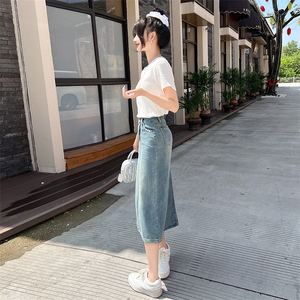 新款牛仔裙套装夏季两件套显瘦时尚潮流女装图片