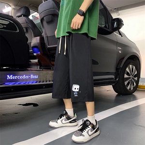 冰丝七分裤男大码速干短裤男五分裤车景风格QK72400-P25,哈利波特风格穿衣搭配图片