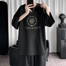 Q11163-P30 春夏季七分袖t恤男大码五分袖男短袖中袖图片