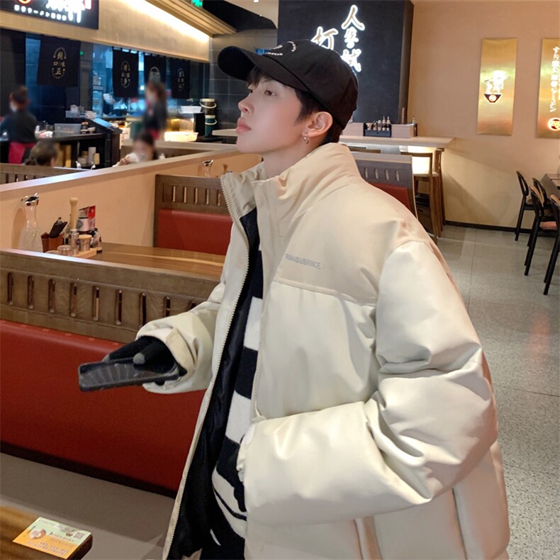 冬季加厚男士皮棉衣男拼接加厚潮流棉袄棉服大码青年A266-P01-P80,男装棉衣,电商A266