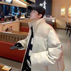 冬季加厚男士皮棉衣男拼接加厚潮流棉袄棉服大码青年A266-P01-P80，男装棉衣，电商A266