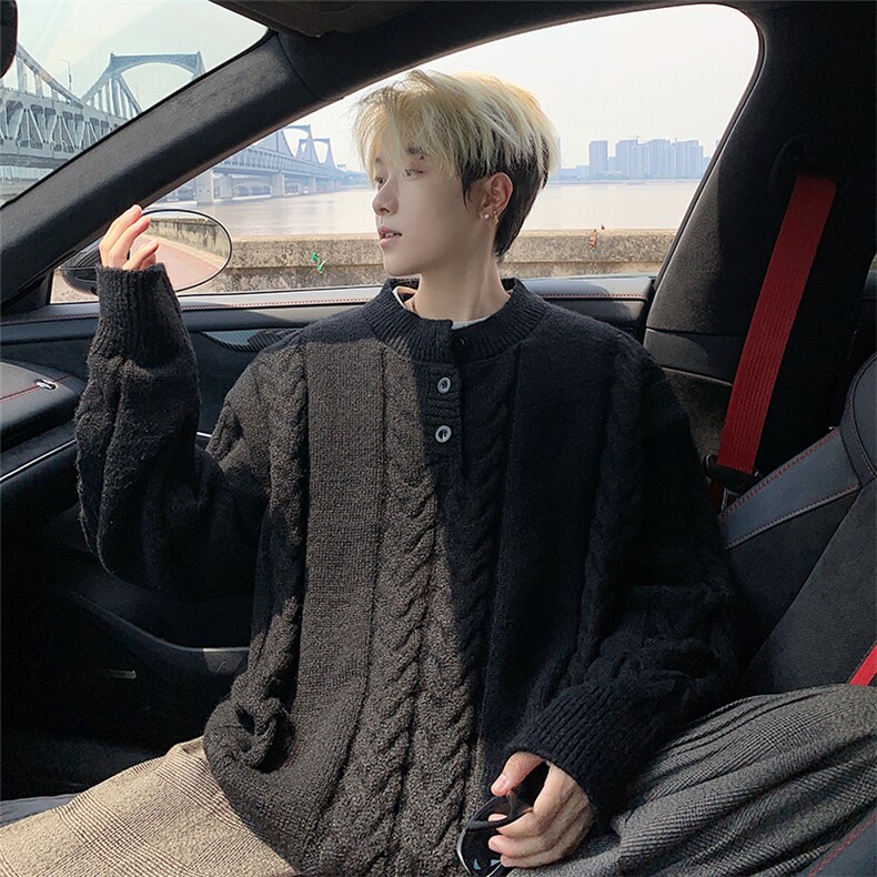 毛衣男秋冬新款港风宽松针织毛衫MYA5-P65，男装针织衫/毛衣，星座214-3