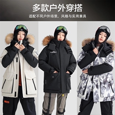 情侣标羽绒服男女同款2025新款冬季加厚连帽三防保暖外套潮P260，男装羽绒服，星座1210B
