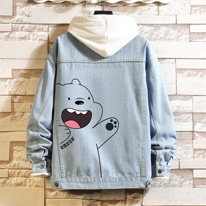 牛仔夹克男大码牛仔外套男茄克 NJ77131-P60加绒款-P75图片