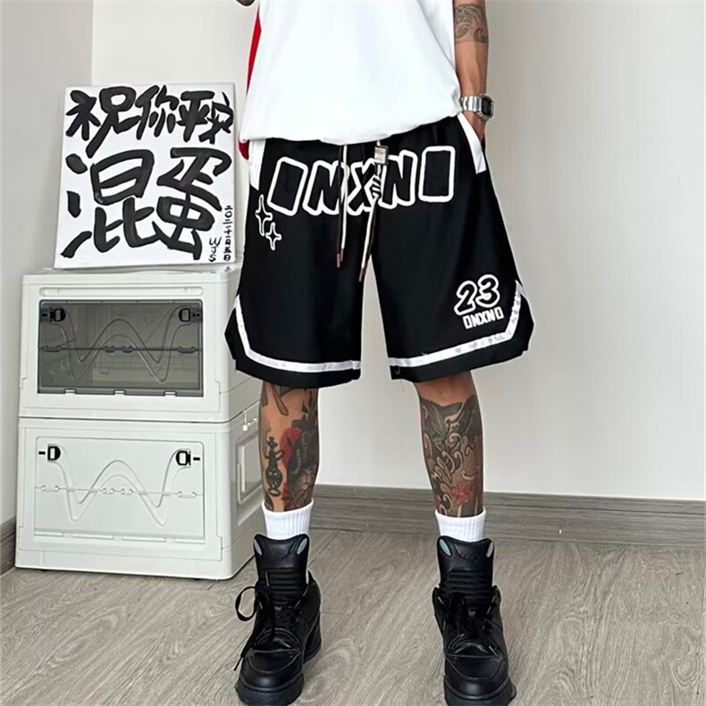 美式短裤男夏季高街潮牌痞帅篮球运动裤衩休闲五分中裤QD762-P35,男装牛仔裤,星座1008-1