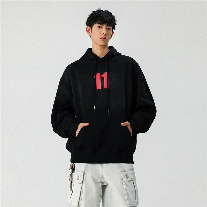 25新春字母扎染宽松潮牌韩版连帽卫衣W5002/P89128,男装卫衣,星座202-3