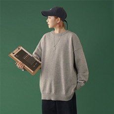 1港风宽松中性情侣潮流纯色大码M-5XL毛衣男外套7979P45加绒P55，男装针织衫/毛衣，星座226-2