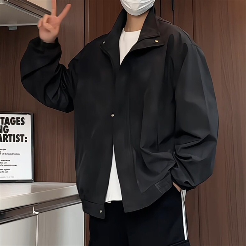 JK211/P65春装新款个性刺绣立领扎染设计潮牌夹克男美式外套,男装夹克,电商基地A050