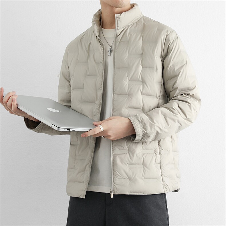 潮牌立领羽绒服男士2025冬季加厚保暖面包服休闲短款外套男装图片
