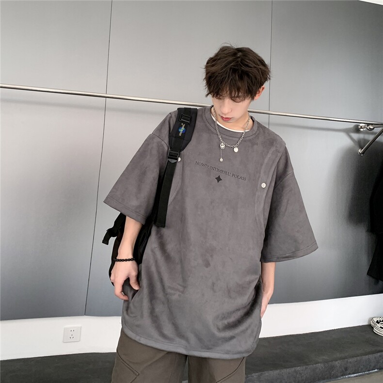 重磅T恤设计感短袖港风大码T日系T美式小众T1016-1T263P45K59,男装T恤,星座1016-1（原电商B408-1）