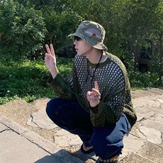 760-P35男女紫色镂空设计针织衫宽松休闲时髦毛衣毛线，男装T恤，电商B323A
