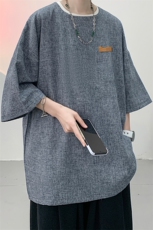 风复古亚麻短袖男棉麻t恤男半袖ZT71293-P35，男装T恤，电商A040