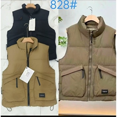 秋冬季新款立体口袋纯色小标拉链棉马甲坎肩休闲313B-828-P60，男装背心/马甲，星座313B