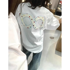 万针全刺绣工艺抖音得物高品质260克重磅纯棉双纱美式高街短袖T恤，男装T恤，电商A486
