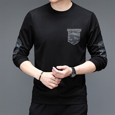 2023新款卫衣男士上衣针织衫长袖T恤P49，男装针织衫/毛衣，电商D223-1