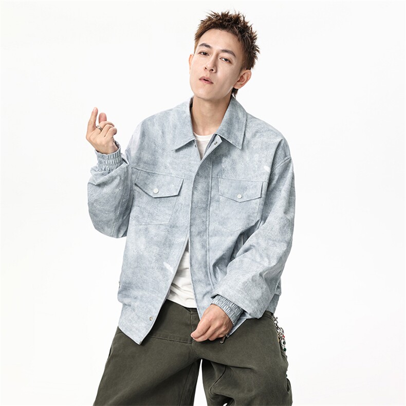 青年新款夹克男士宽松帅气时尚潮流外套百搭茄克上衣Q5556-P78,男装夹克,星座610（原A335）