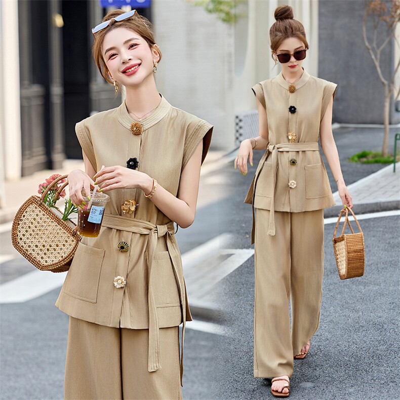 小香风套装2025夏新款爆款独特漂亮清冷松弛感无袖背心穿搭一整套，女装套装/套裙，布芭啦