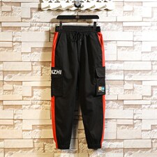 7XL-M撞色工装休闲长裤2023秋季新款加肥加大码胖子裤子控价68,男装休闲裤,钱塘717(原712)