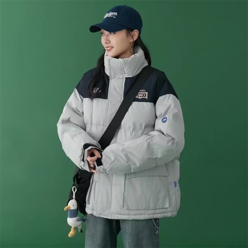 工装棉服男女款宽松百搭立领拼接面包服冬装新款情侣棉衣,男装棉衣,星座1210-1