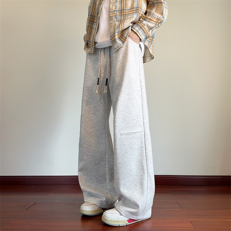 空气层复合380g高克重卫裤港风大码拖地休闲裤男K24062-特P35控68,男装休闲裤,电商A001-1