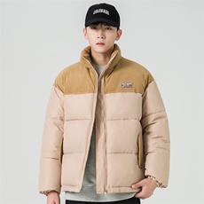 冬季字母贴标加厚棉衣男青年棉服潮流情侣款棉袄A266-WMY8623-P75，男装棉衣，电商A266