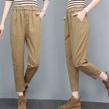 三年不下架(2024年新款)秋冬春时尚休闲裤女牛津松紧带小脚长裤女，女装休闲裤，璐依舞